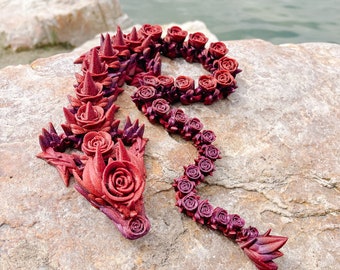 バレンタインドラゴン：関節式マルチカラーハートドラゴン - Etsy 日本