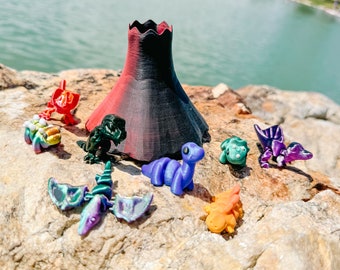 Mini Dinosaur Playset: Volcano Adventure