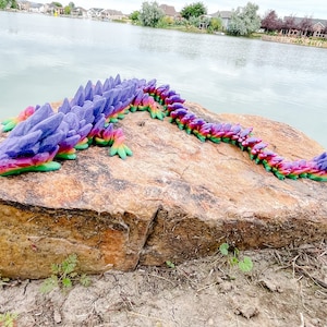 3D Printed Gemstone Dragon: Articulated Posable Cinderwing Design