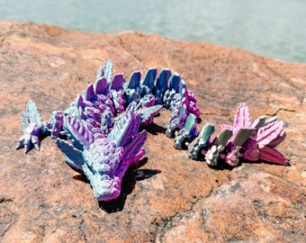 Multicolor Axolotl Dragon: Articulated, Posable