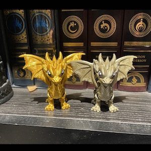 Black, Blue & Gold 3D printed Dragons image 3