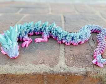 バレンタインドラゴン：関節式マルチカラーハートドラゴン - Etsy 日本