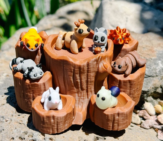 Mini Forest Animal Playset: Woodland Toy Gift - Etsy