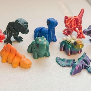 3D Printed Mini Dinosaurs: Tiny Dino Figures