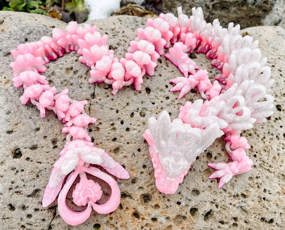  Heart Dragon 赤 ピンク バレンタイン ドラゴン Valentine Dragon: Articulated Multicolor Heart Dragon - Etsy