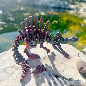 Spinosaurus Skeleton | Dinosaur | Dinosaur Skeleton | Dino Toy | 3D Printed Toy | Rainbow Skeleton | Standing Dinosaur Skeleton | Dino