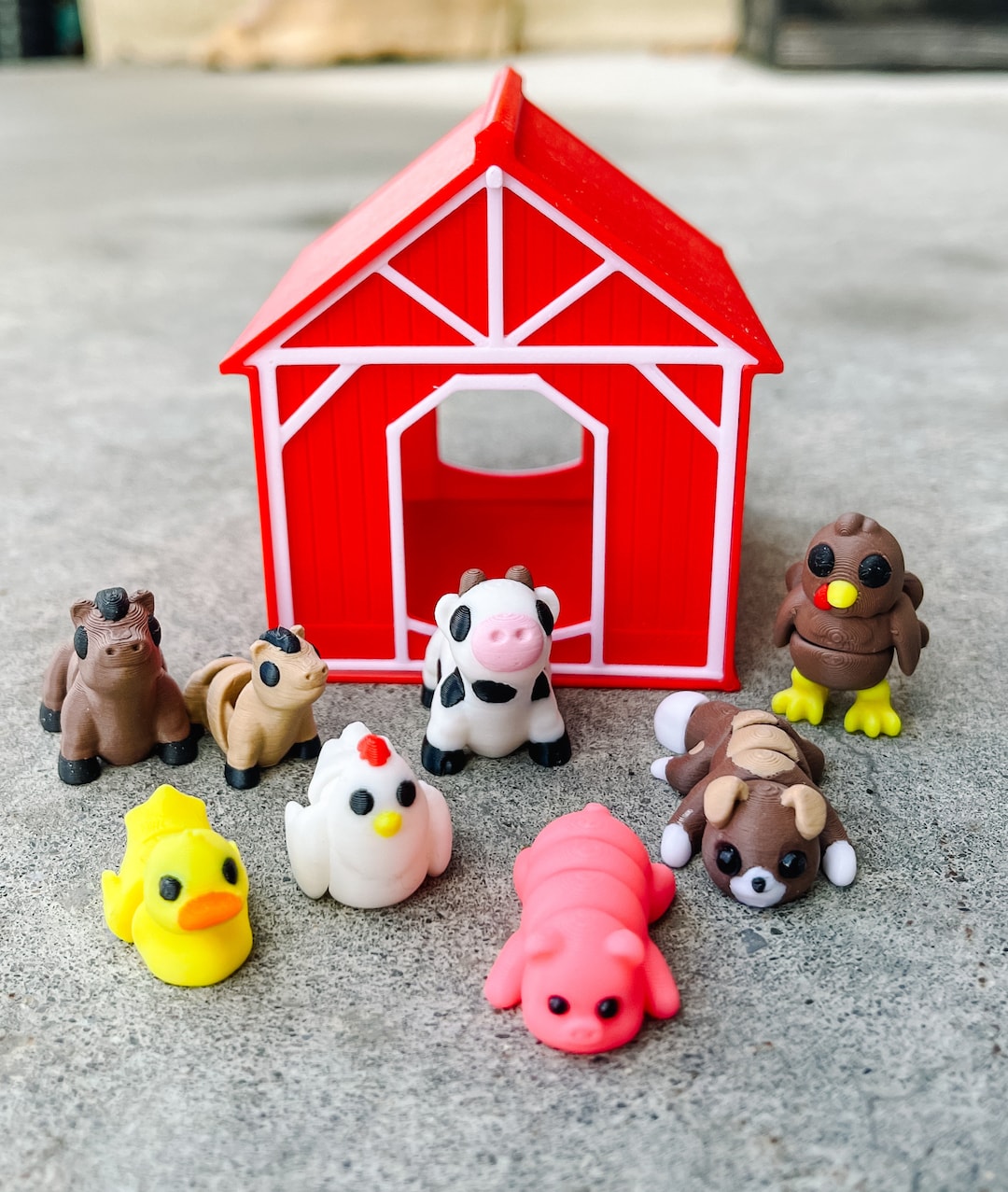 Mini Barn Playset | Farm Animals | Farm Toys | Minis | 3D Printed Minis ...