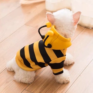 Bee Style Dog Hoodie Pet Coat Hoodie Warm Dogs Pets Clothing For Pet Outfits