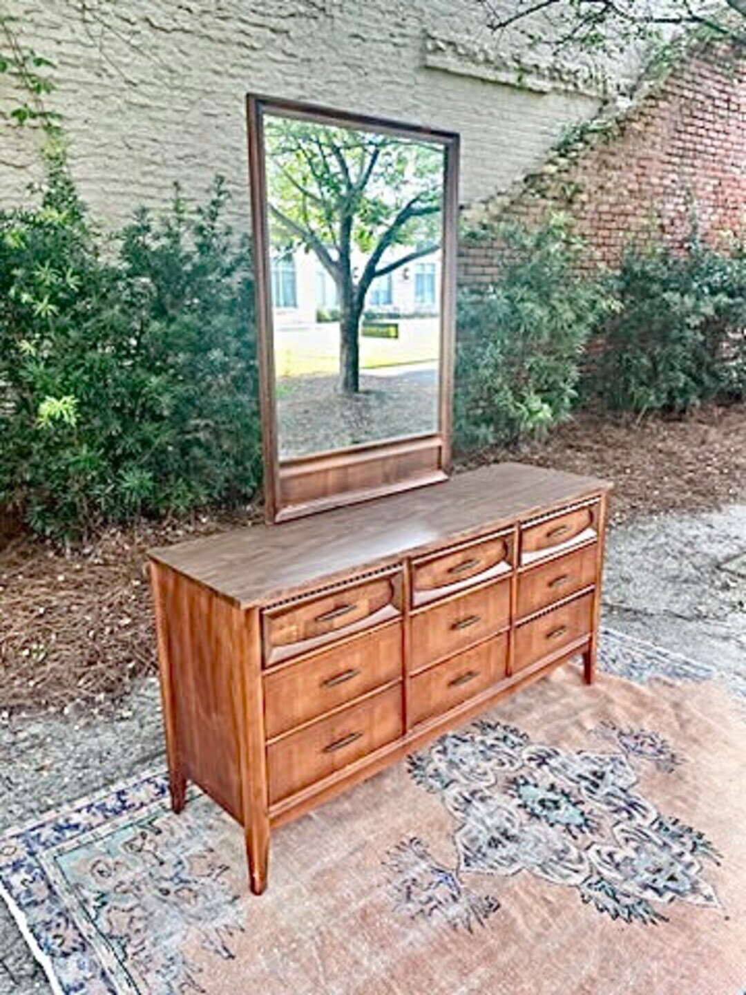Vintage Mid Century Harmony House 9 Drawer Dresser With Mirror - Etsy