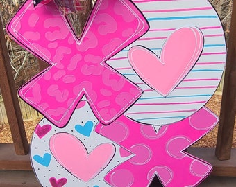 Valentine's Day Door Hanger, Heart Door Hanger, Love, Valentine Door Hanger, Personalized Door Decor, Valentine's Day Decor