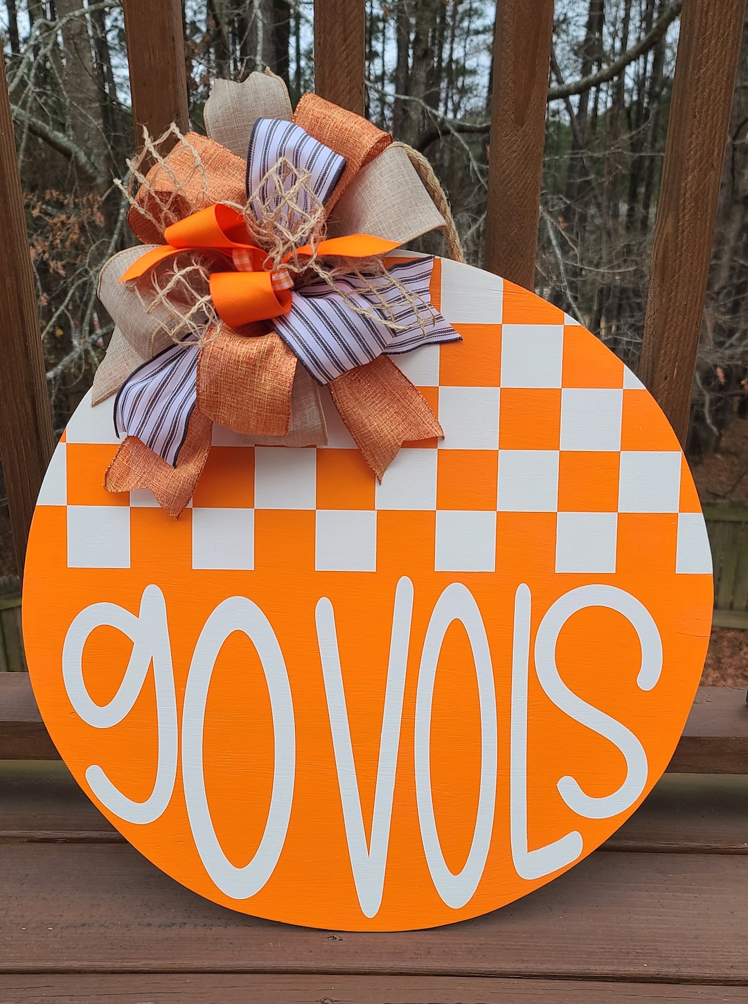 Vols Door Hanger, Tennessee Door Wreath, Front Door Decor, College Door ... image.