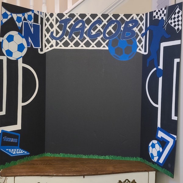 Custom Photoboard, Tri Fold Display Board, Photo Display Board for Seniors, Graduation Display Board