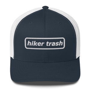 Hiker Trash Trucker Cap | Thru Hiker Trucker Hat | Mesh Back Hiking Hat |