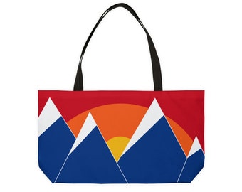 Bold Mountain Weekender Tote Bag | Colorado Inspired Tote Bag