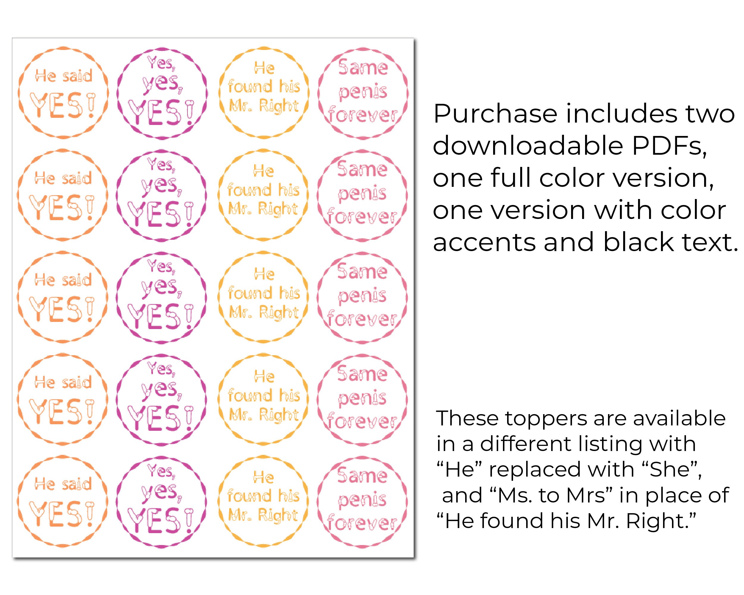 Printable Penis Font Cupcake Toppers for Bachelor Party, Stag Party Penis Party Supplies - Etsy ...