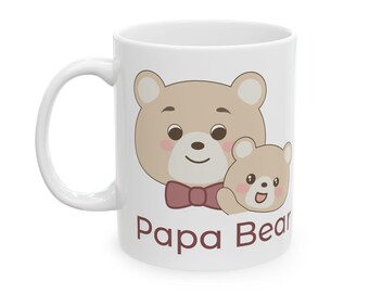 Papa Bear Ceramic Mug | Teddy Bear Cup