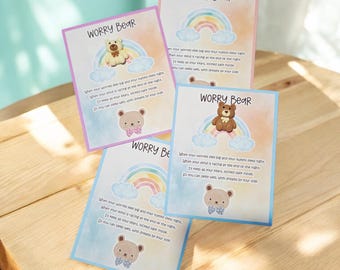Worry bear, anxiety bear, pocket hug, keepsake teddy