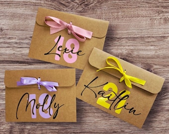 Personalized Money Envelope: Birthday, Special Occasion Gift Wallet, Milestone Birthday