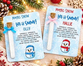 Santa's Magic Snow,  With Card and Poem, Pocket Gift, Christmas Eve Box Filler