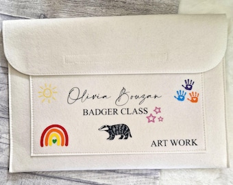 Personalized Felt Art Folder: Nursery & School Keepsake