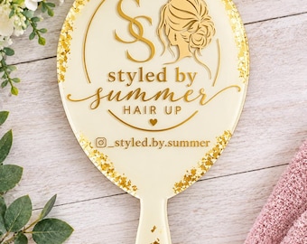 Handmade Hairdresser Photo Prop: Acrylic Salon Advertising