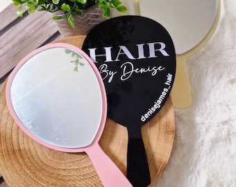 Hairdresser Photo Prop: Mirrored Salon Advertising Paddle