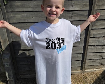 Class of 2038, handprint tshirt, grow with me shirt, first day at school