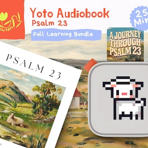 Yoto-compatibel audioboek Bijbelverhalen voor peuters voor bijbelstudie Psalm 23 Yoto-speler christelijk boek voor thuisonderwijs schermvrij