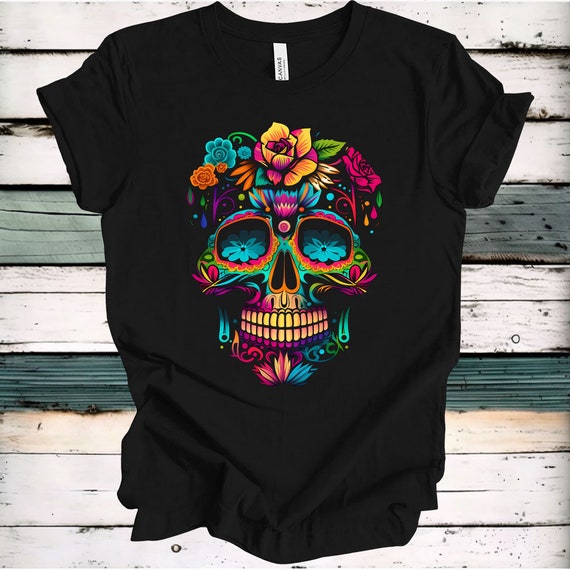 Sugar Skull T-shirt | Unisex - Etsy Sugar Skull T-shirt | Unisex - Etsy