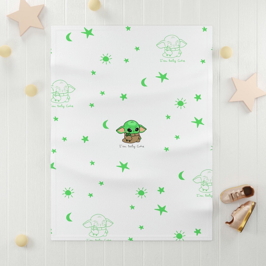 Soft Fleece Baby Blanket, Baby Yoda Blanket, Disney Star Wars Blanket