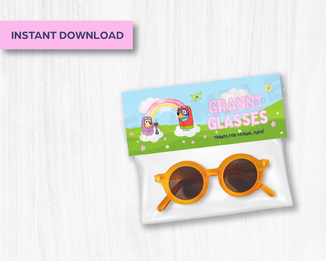 Bluey Party Favors Bluey Granny Glasses Printable Bluey - Etsy Canada
