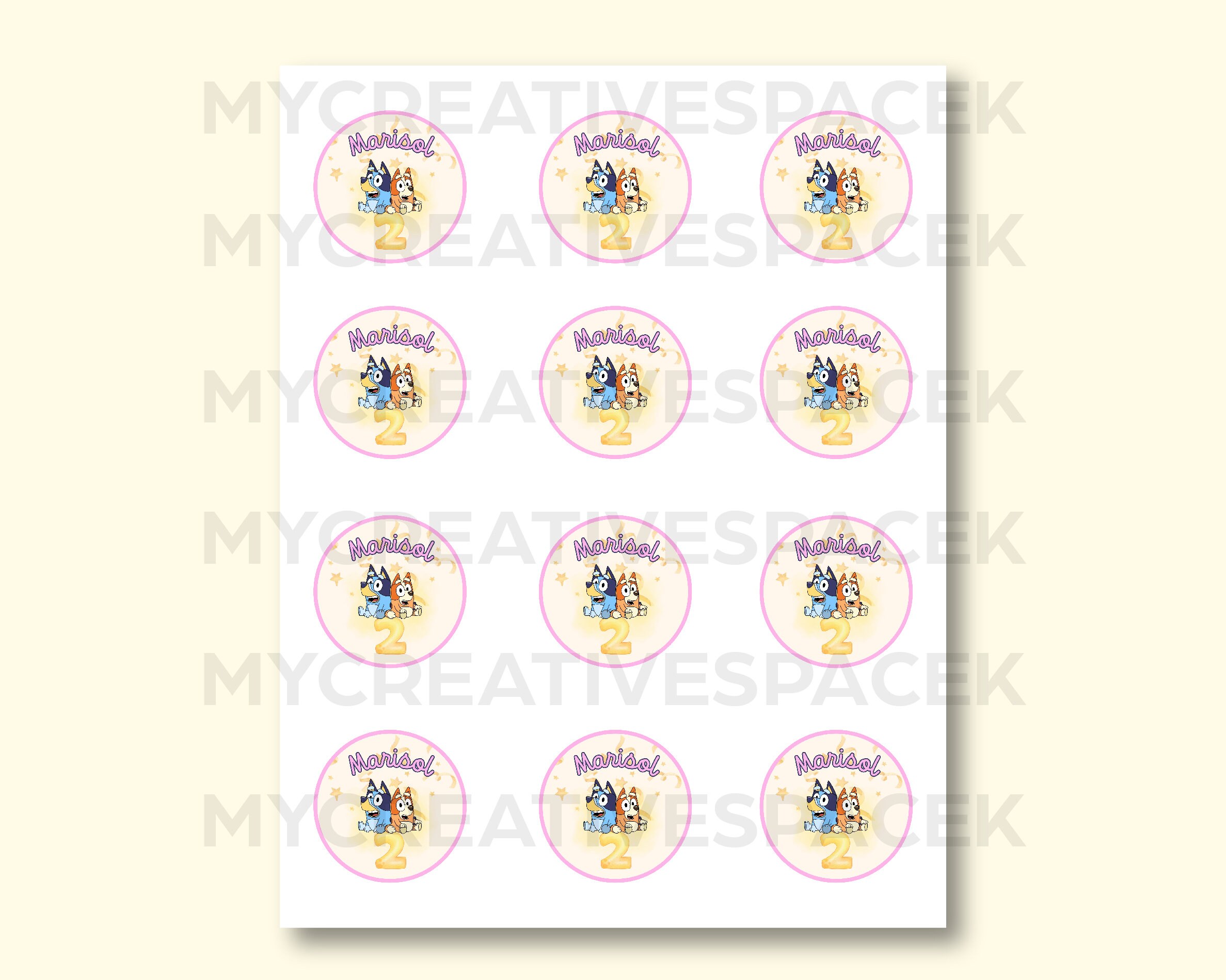 Bluey Cupcake Toppers Printable Bluey Cupcake Toppers Etsy Ireland