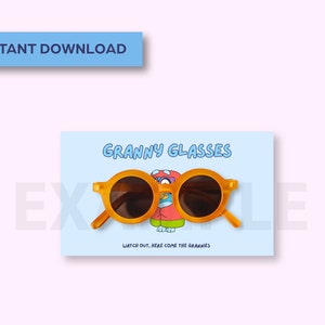 Bluey Party Favors Bluey Granny Glasses Printable Granny - Etsy Israel