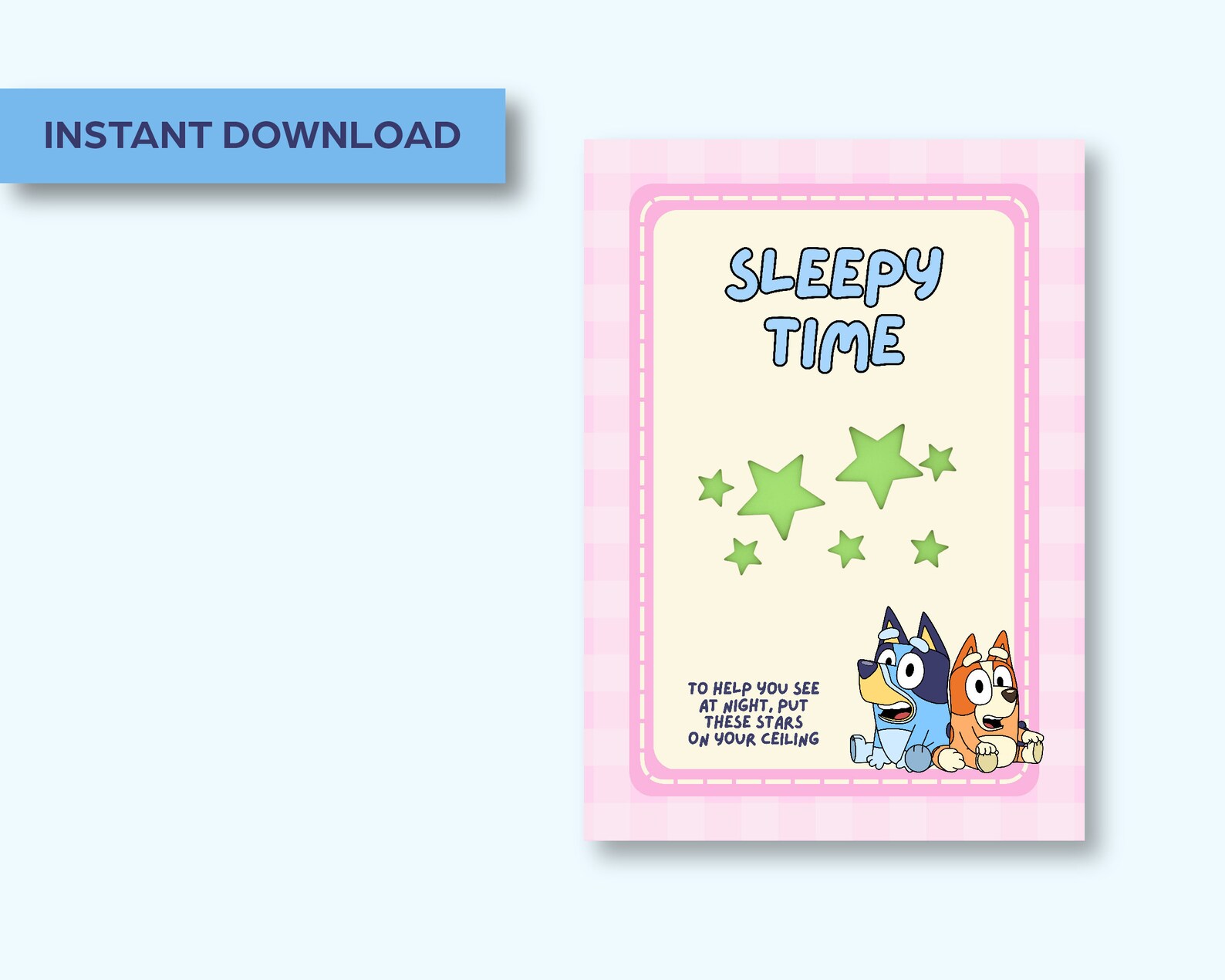 Bluey Pink Party Favors Printable Bluey Favors Bluey - Etsy