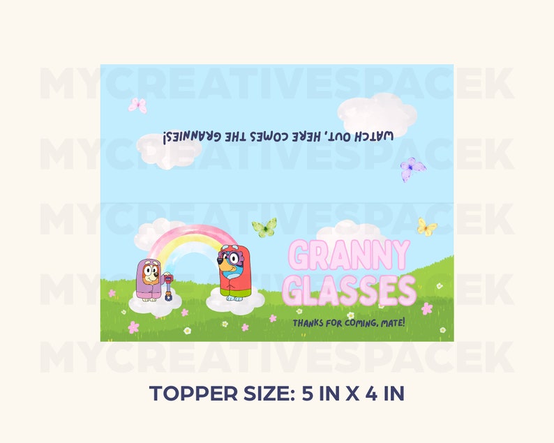 Bluey Party Favors Bluey Granny Glasses Printable Bluey - Etsy Canada