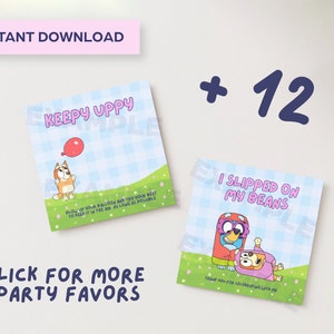 Bluey Party Favors Instant Download Printable Blue Bluey - Etsy