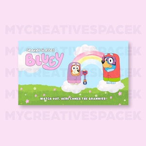 Bluey Party Favors Bluey Granny Glasses Printable Granny - Etsy Finland