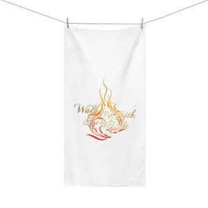 Walk By Faith Not By Sight Bedrucktes Nerz-Baumwolltuch, Print Nerz-Baumwolltuch, Mädchen Badetuch Geschenkidee, Sommer Geschenk, Baumwolle Badetuch