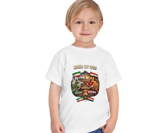 Iran World Cup 2026 Soccer Crest Toddler Tee | Iran vs Egypt Football Shirt