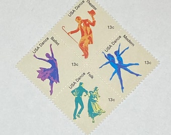 6x BALLET BALLERINA Dancing 1998 32c Black Unused Postage Stamp