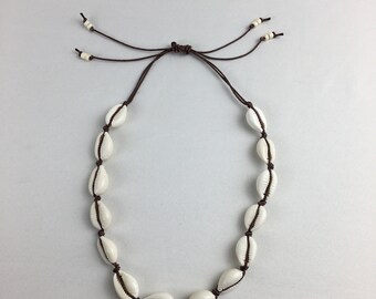 Adjustable Cowrie Shell Necklace/Choker