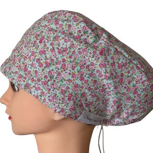 Melanie Floral  Scrub Cap