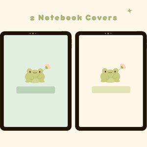Cute Frog Digital Planner | Goodnotes | Notability | Portrait | Monthly Weekly Daily Templates | Journal | Notebook | Frog Stickers | Kawaii image 3