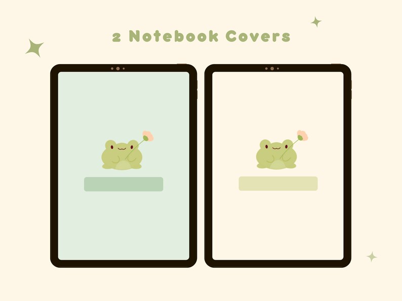 Cute Frog Digital Planner | Goodnotes | Notability | Portrait | Monthly Weekly Daily Templates | Journal | Notebook | Frog Stickers | Kawaii image 3