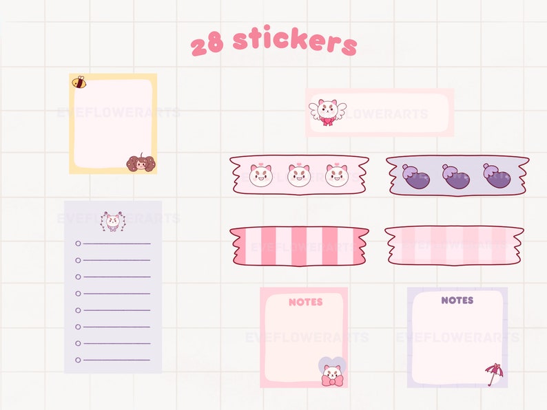 Cute Cat Digital Planner Goodnotes Notability Monthly Weekly Daily