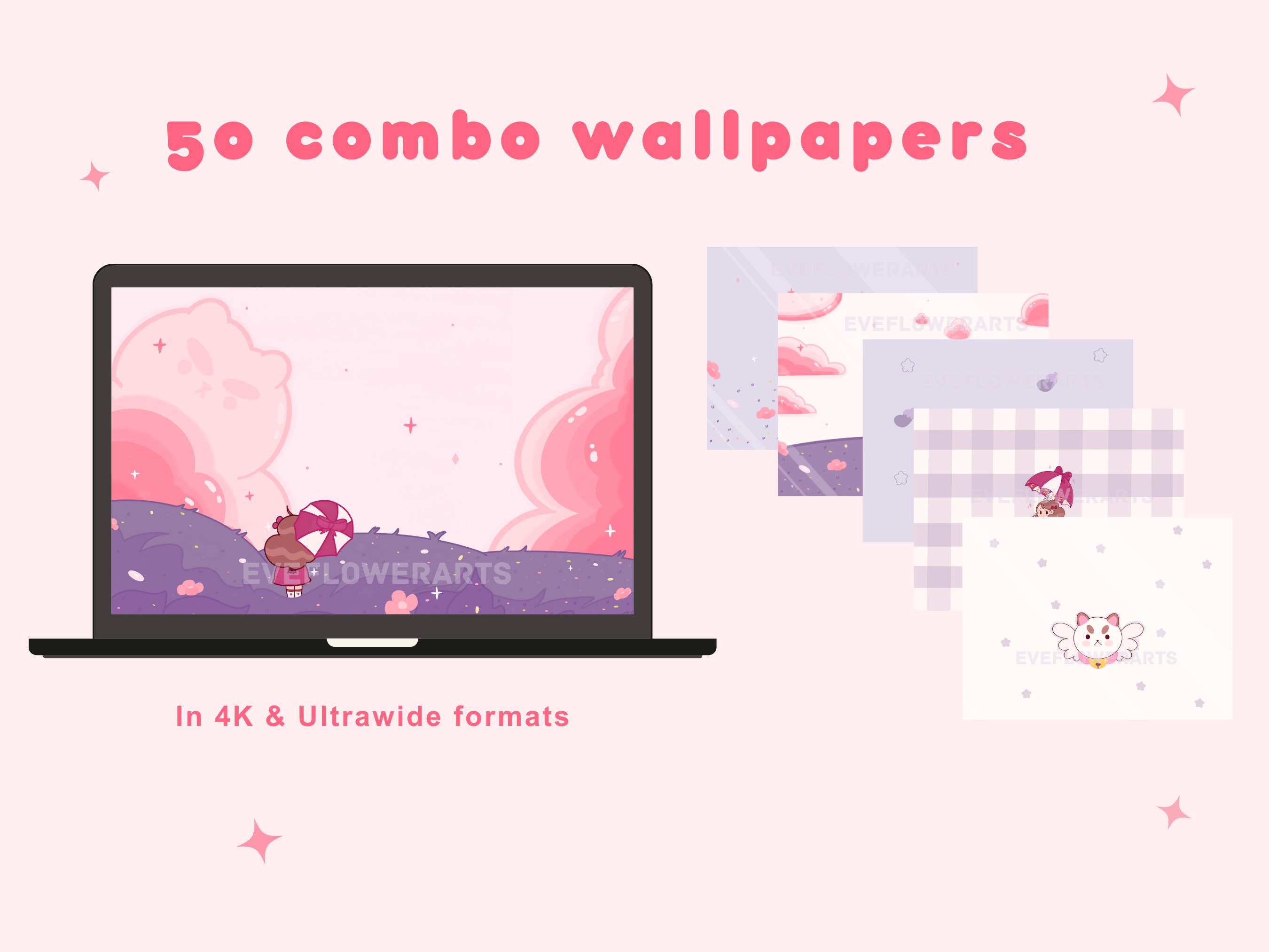 Bee and Puppycat Desktop Wallpapers and Icons Dreamy Skies Theme Mac OS ...