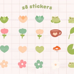 Cute Frog Digital Planner | Goodnotes | Notability | Portrait | Monthly Weekly Daily Templates | Journal | Notebook | Frog Stickers | Kawaii image 6