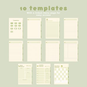 Cute Frog Digital Planner | Goodnotes | Notability | Portrait | Monthly Weekly Daily Templates | Journal | Notebook | Frog Stickers | Kawaii image 5
