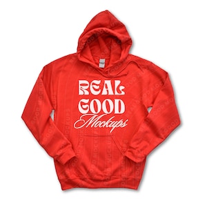 Gildan 18500 Red Hoodie Mockup, Flat Lay Mockup, Gildan 18500 Hoodie Red Mockup, G185 Mockup, Hooded Sweatshirt Mockup, Gildan Mockup