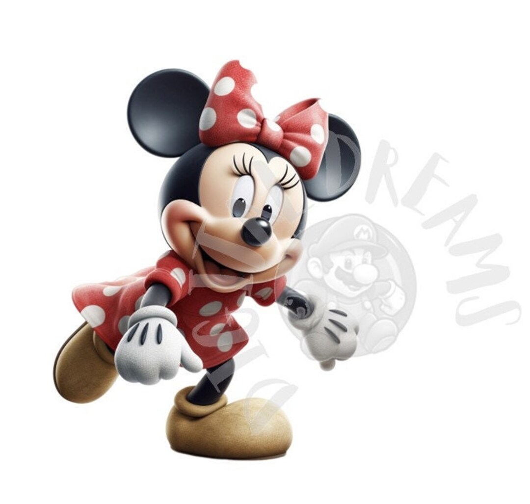 Set of 5 Ultra-realistic Minnie Mouse Digital Images for Printing, T ...